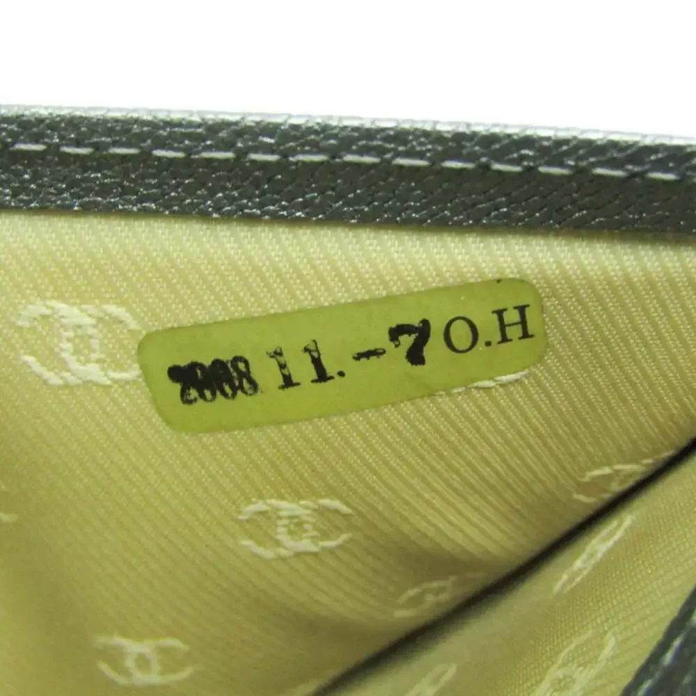 CHANEL Silver Leather Wallet